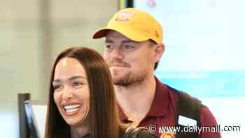 AFL star Lachie Neale steps out with rumoured new girlfriend Emma Field as pair arrive together in Brisbane after Melbourne trip - as estranged wife Jules rebuilds her life