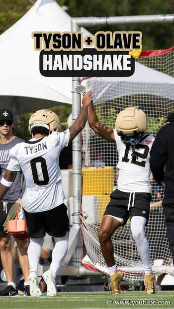 Chris Olave & Jordyn Tyson 🤝 Hit the Celly #saints #nfl #shorts