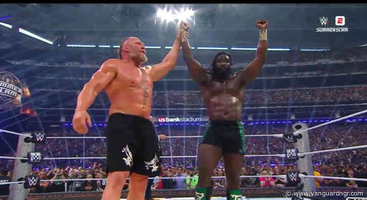 WWE star Oba Femi beats Brock Lesnar in first-ever Hell in a Cell match