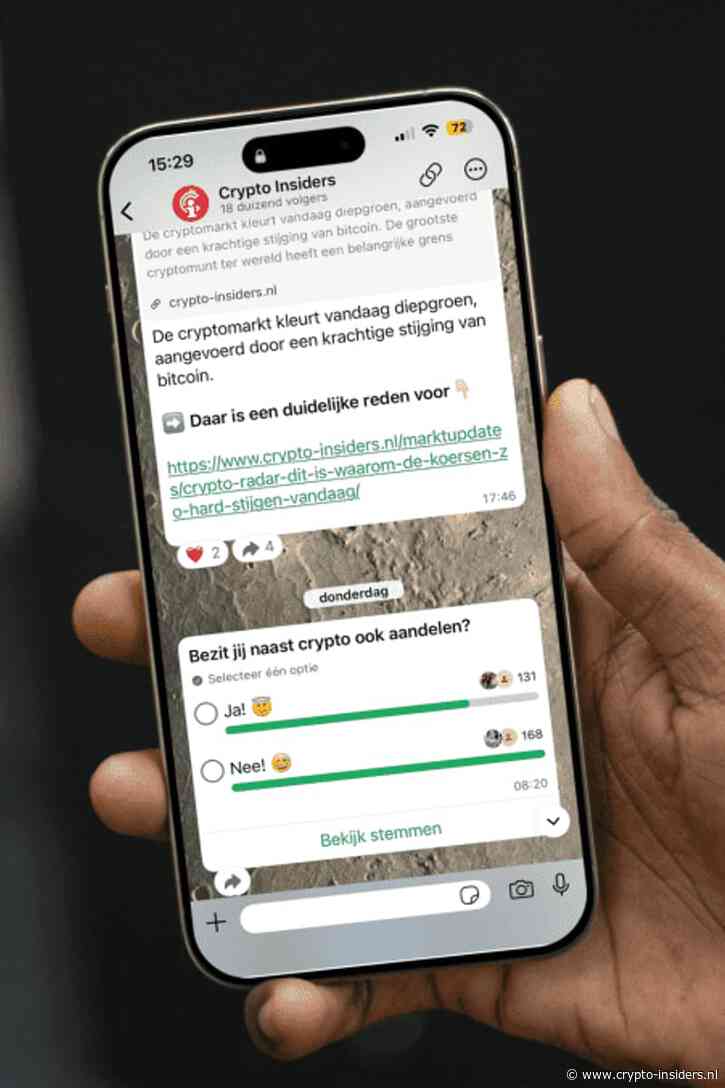Dit WhatsApp-kanaal voelt als een geheime ingang tot de cryptomarkt