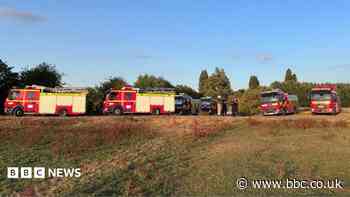 Crews tackle 'sizeable fire' in city field
