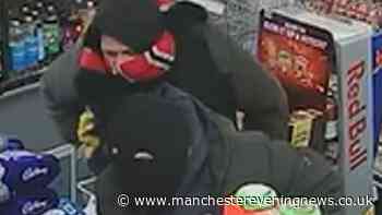 'Sorry love': Armed crooks who bickered through shop raid apologise before fleeing
