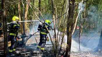 Waldbrand im Perlacher Forst: Drohne lokalisiert Feuer