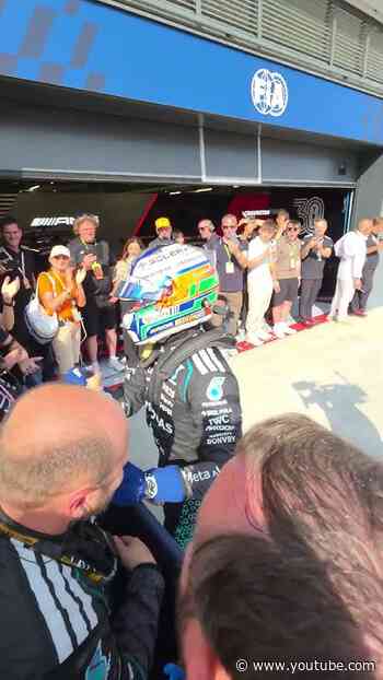Chased down the podium, earned the congrats 🙌   #f1 #mercedes #kimiantonelli