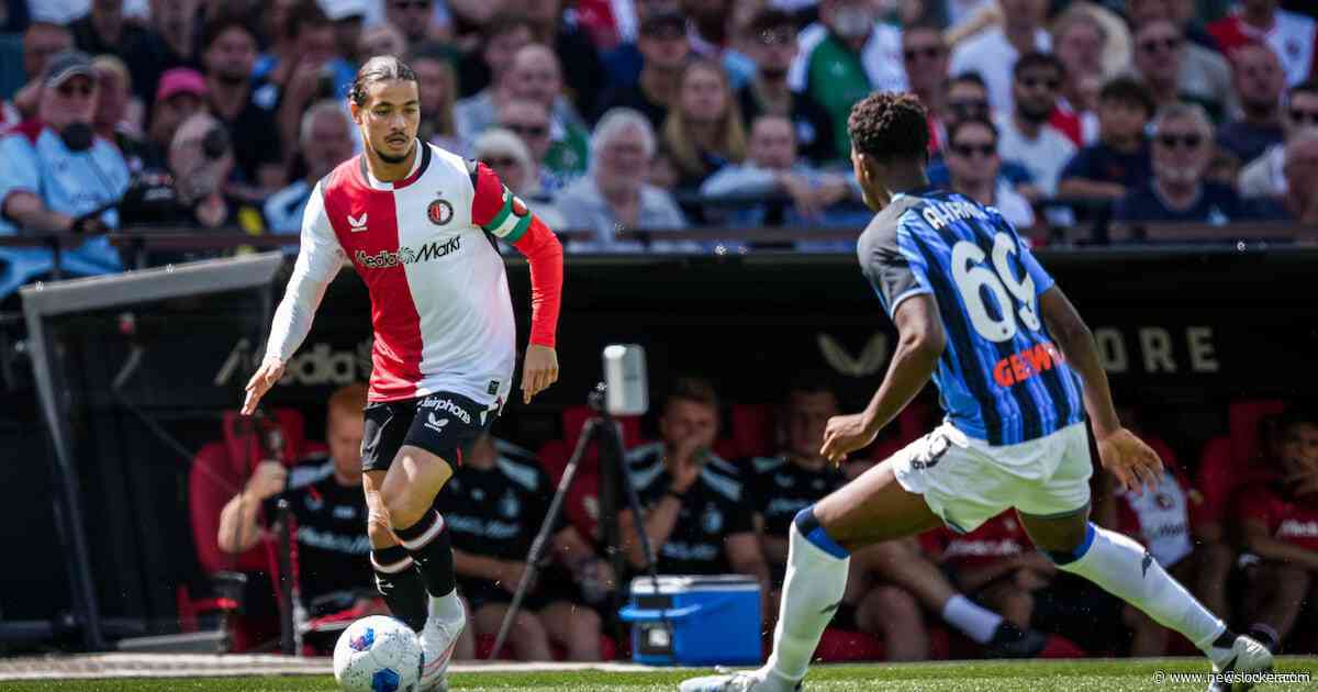 Feyenoord ontsnapt aan vroege achterstand: Atalanta schiet op paal, Watanabe valt uit na harde beuk