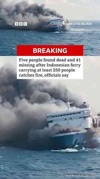 Five dead, 41 missing, after Indonesia ferry catches fire. #Indonesia #BBCNews