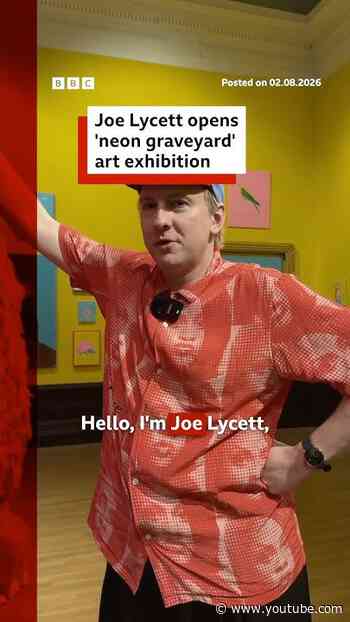 Comedian Joe Lycett opens art exhibition of things no longer with us. #Art #BBCNews