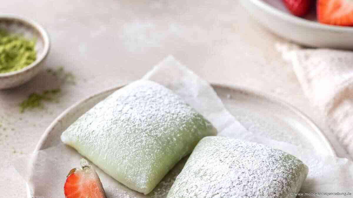 Leckeres Mochi-Eis mit Matcha und Erdbeeren – in nur 30 Minuten ist es fertig