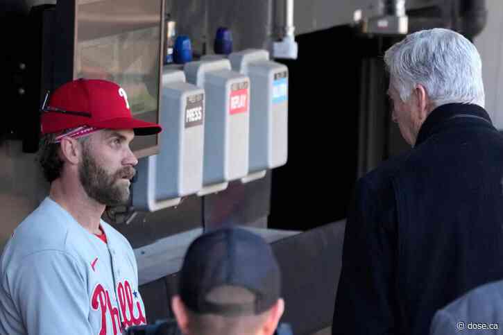The relationship between Bryce Harper and Dave Dombrowski has not been mended