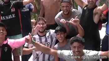 Is this the video that sparked the Ceuta migrant invasion? Group of 30 grinning Moroccans raise their thumbs after making illegal crossing days before 60,000 flooded into the Spanish enclave