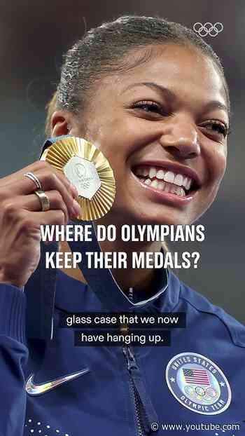 Ever wonder where Olympians actually store their medals? 🥇🥈🥉 Asking for a friend...🤭#Olympics