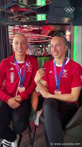 Can Team Wales gymnastics twins Abigail and Emily Roper avoid giving the same answers? 👀 #RoadToLA28