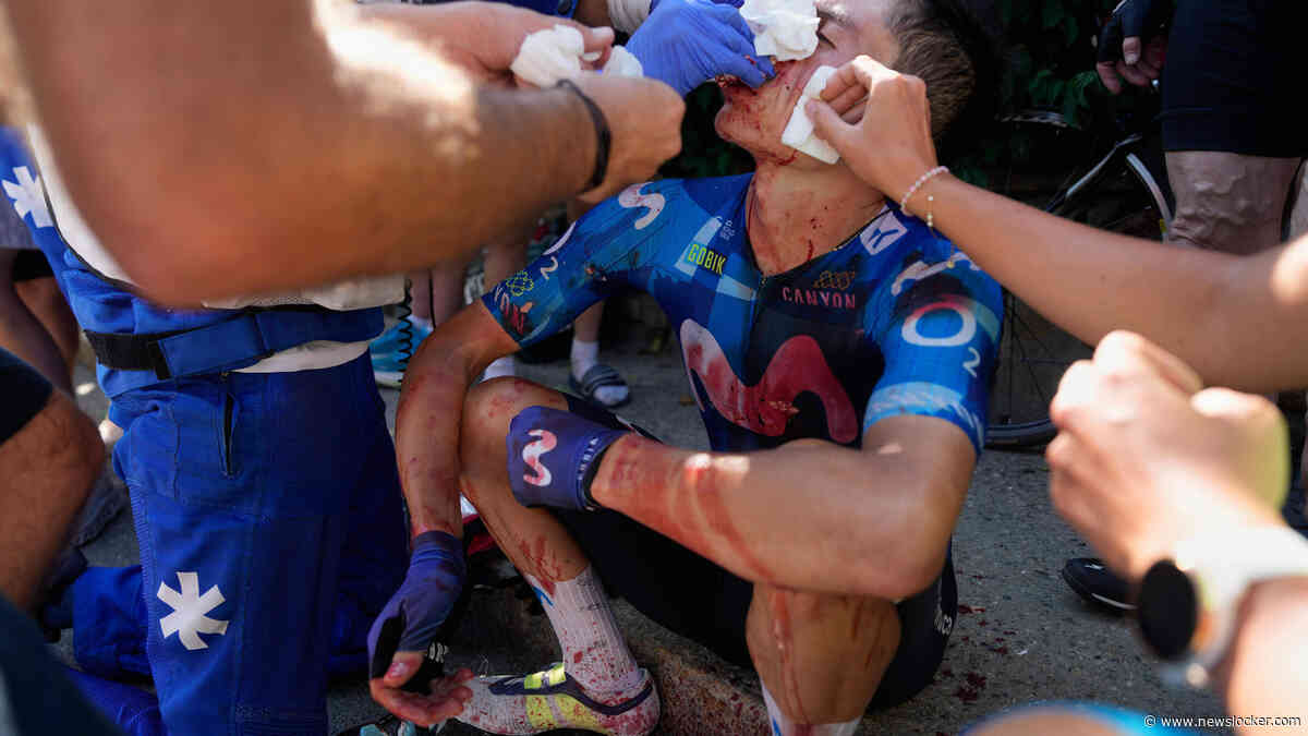 Einer Rubio reageert voor het eerst na onfortuinlijke crash tegen achterruit van ploegwagen in Tour de France