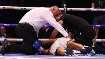 Boxer in 'critical but stable' condition after being rushed to hospital following sickening knockout as promoter Frank Warren issues statement