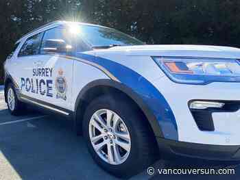 Surrey police arrest man found slumped over steering wheel