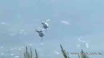 Helicopters collide while battling Europe fires