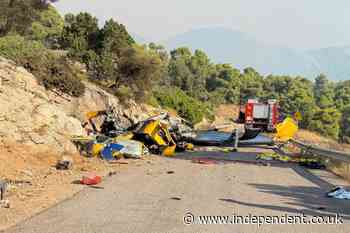 Briton survives after two killed in collision between Greek firefighting helicopters