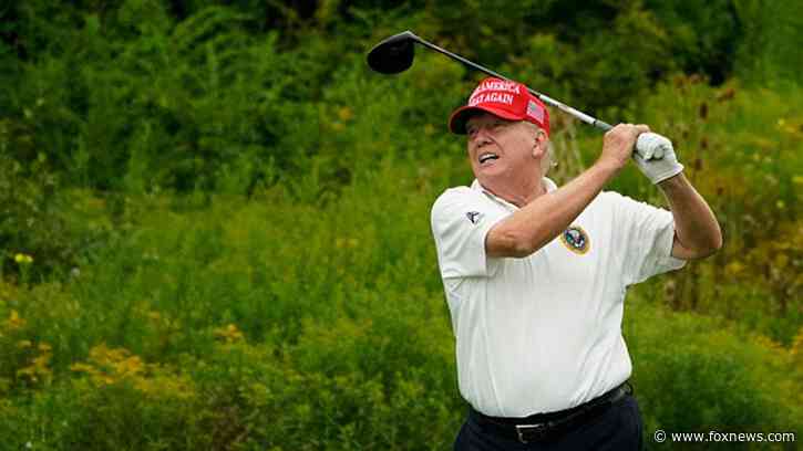 President Trump celebrates Bedminster club championship, brags little practice was needed to score a 70