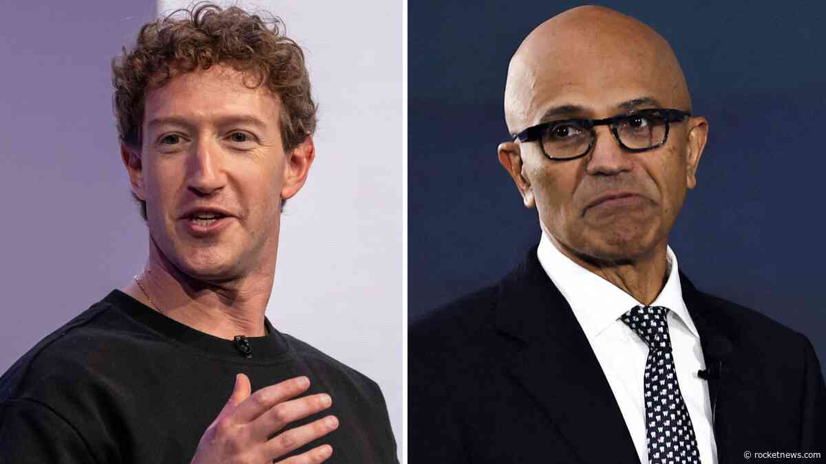 Meta sinks 8%, continuing record losing streak, while Microsoft jumps 15% as AI trade splits