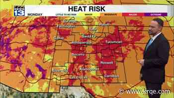 Record breaking heat moves into parts of New Mexico to start the workweek