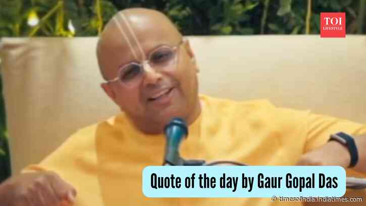 Pause Before You React: Gaur Gopal Das urges reality check; calms emotional overthinking