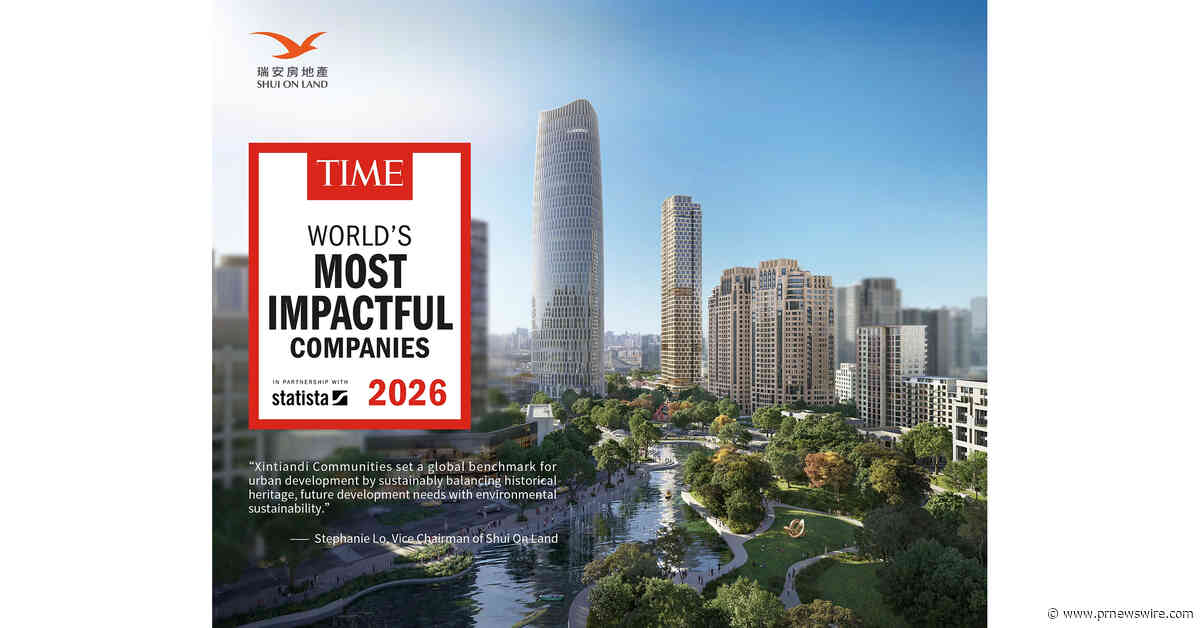 Shui On Land Named Among TIME's World's Most Impactful Companies 2026
