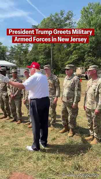 President Trump Greets Military in New Jersey
