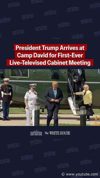 President Trump Arrives at Camp David For a Cabinet Meeting