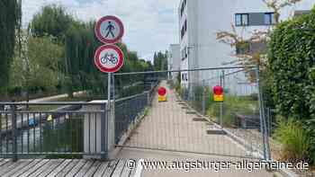 „Leben im Hochsicherheitstrakt“: Augsburger ärgern sich über monatelange Sperrung an Fußweg