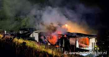 Flinke brand op woonwagenkamp: woning volledig verwoest