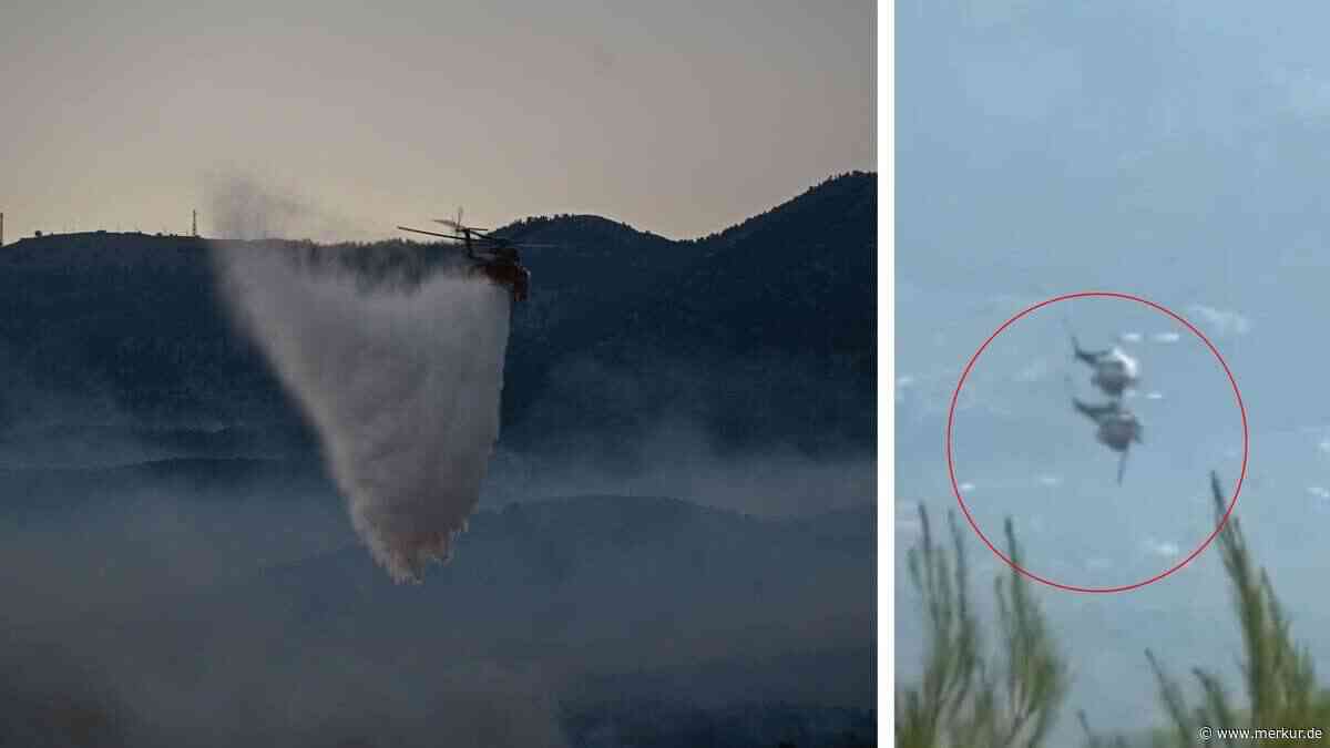 Tragödie bei Waldbrand in Griechenland: Löschhubschrauber kollidieren – zwei Tote bestätigt