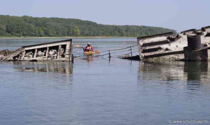 Droogte legt gezonken Duitse oorlogsschepen bloot in Donau