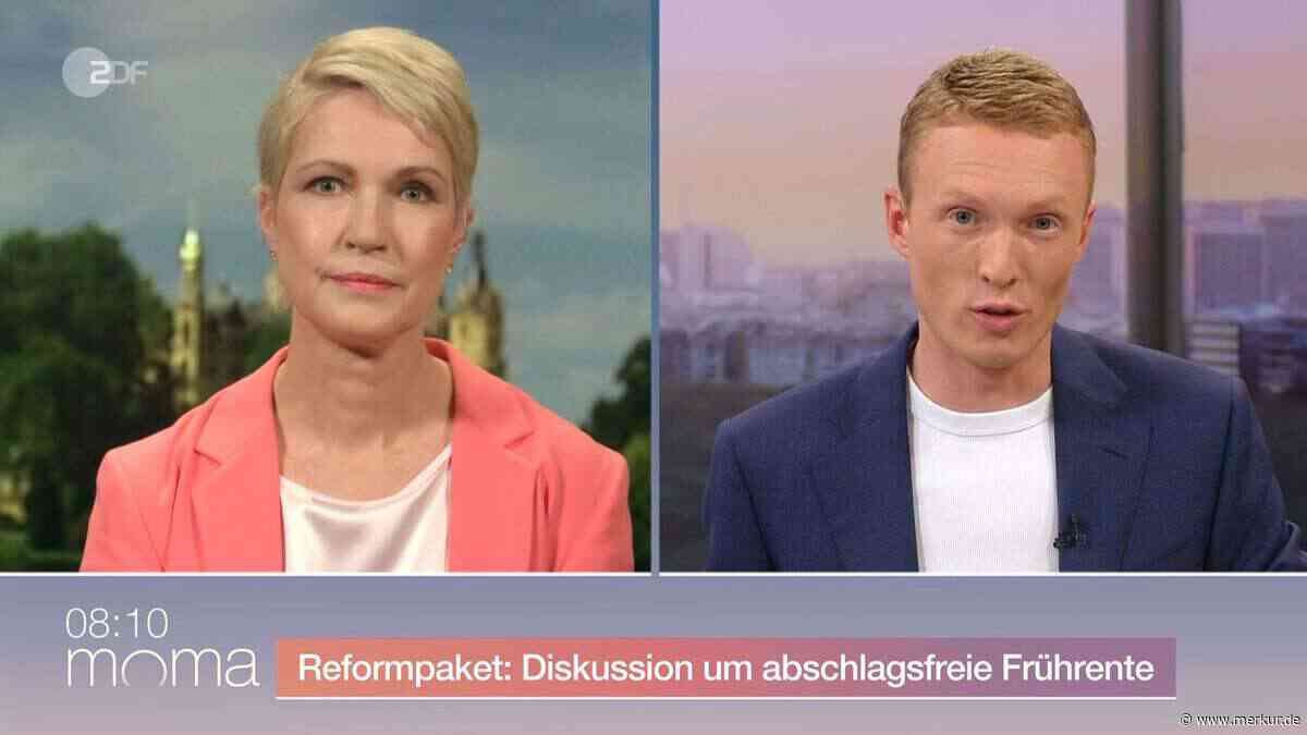 Im ZDF verteidigt Manuela Schwesig die Frührente - Moderator spricht von „Wahlkampf-Move“
