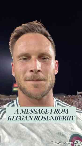 KEEGAN ROSENBERRY SELFIE TO RAPIDS FANS