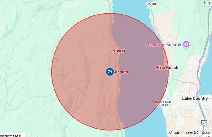 Westside wildfire expands evacuation order to Caesars Landing near Kelowna
