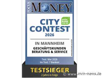 Mannheim – VR Bank Rhein-Neckar eG:  Vierfacher Qualitätssieger beim FOCUS MONEY CityContest 2026