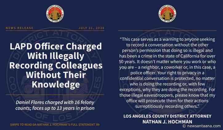 Good motives, illegal methods: LAPD officer faces 13 years for secretly recording other officers
