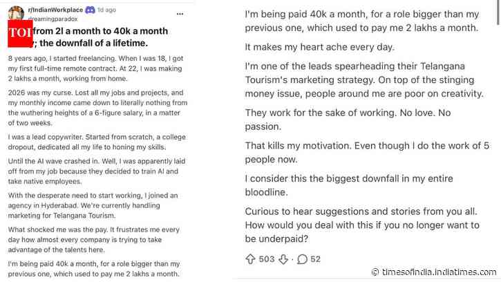 Redditor Says AI Cut Pay: copywriter alleges layoffs slashed salary; users debate adapting to tools