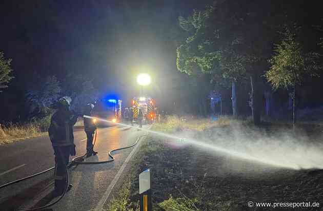 FFW Schwalmtal: Schnelles Eingreifen verhindert Ausbreitung eines Flächenbrandes an der L371