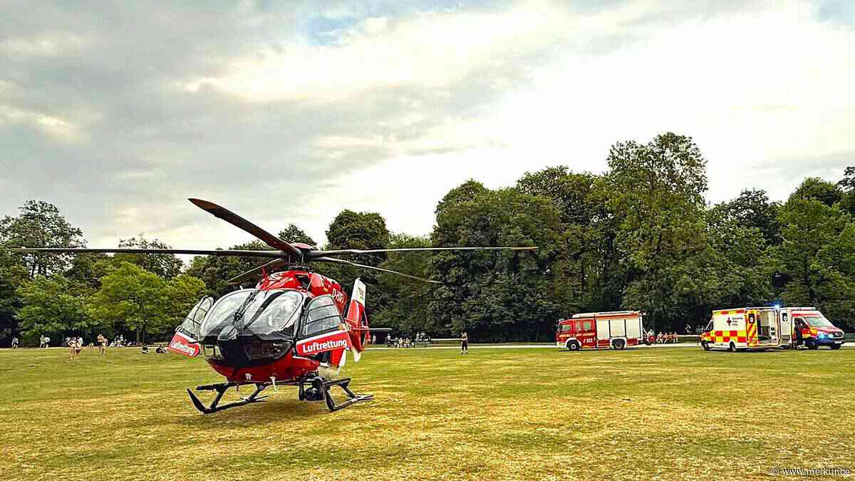 Mann in lebensbedrohlichem Zustand – Hubschrauber landet im Englischen Garten