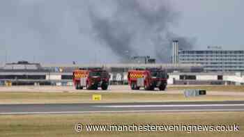 Firefighters rush to blaze as smoke seen over Manchester Airport
