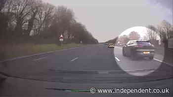 Watch: Driver calls 999 while speeding in Jaguar and claims brakes have stopped working