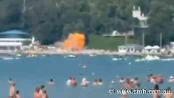 Multiple dead after drone strikes Russian beach