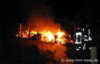 Leimen-Gauangelloch – Fahrzeug und Schuppen in Flammen – 50.000 Euro Schaden, Polizei sucht Zeugen