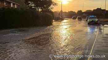 Road shut by police after water main bursts leaving some with no water