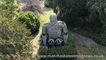 A massive 60ft Take That tour robot has been abandoned in woodland and it's 'creeping out villagers'