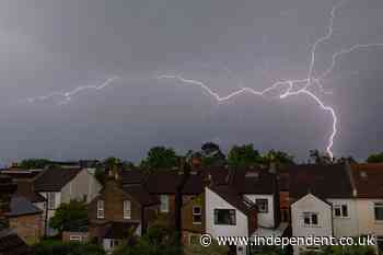 Thunderstorms mapped: Where Met Office weather warning is in effect today
