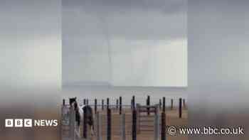 Rare waterspout seen over Bristol Channel