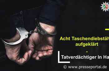 POL-OB: Acht Taschendiebstähle aufgeklärt - Tatverdächtiger in Haft