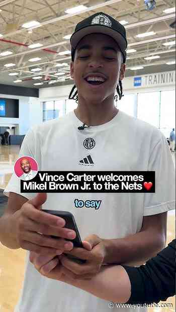 Mikel Brown Jr. 🤝 Vince Carter #brooklynnets #nba #shorts
